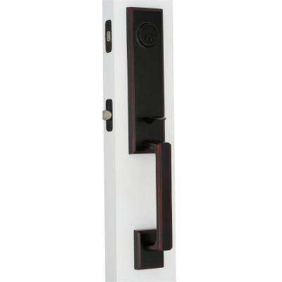 Schlage 
    Custom Camelot Satin Nickel 3/4 Trim Single Cylinder Door Handleset with Hobson Glass Door Knob - Super Arbor