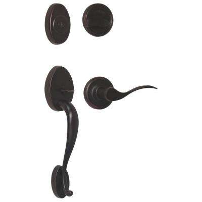 Copper Creek 
    Heritage Black Door Handleset and Waverlie Lever Trim - Super Arbor