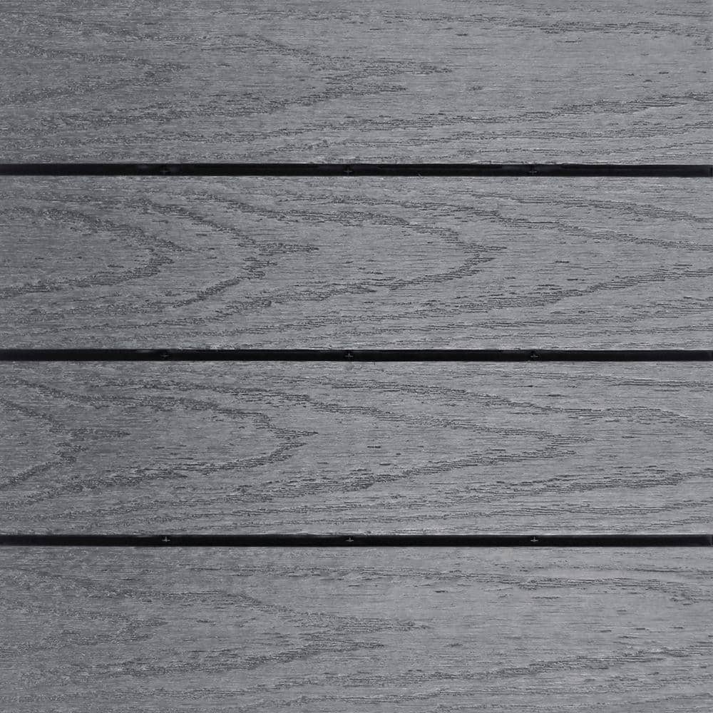 NewTechWood UltraShield Naturale 1 ft. x 1 ft. Quick Deck Outdoor Composite Deck Tile Sample in Westminster Gray