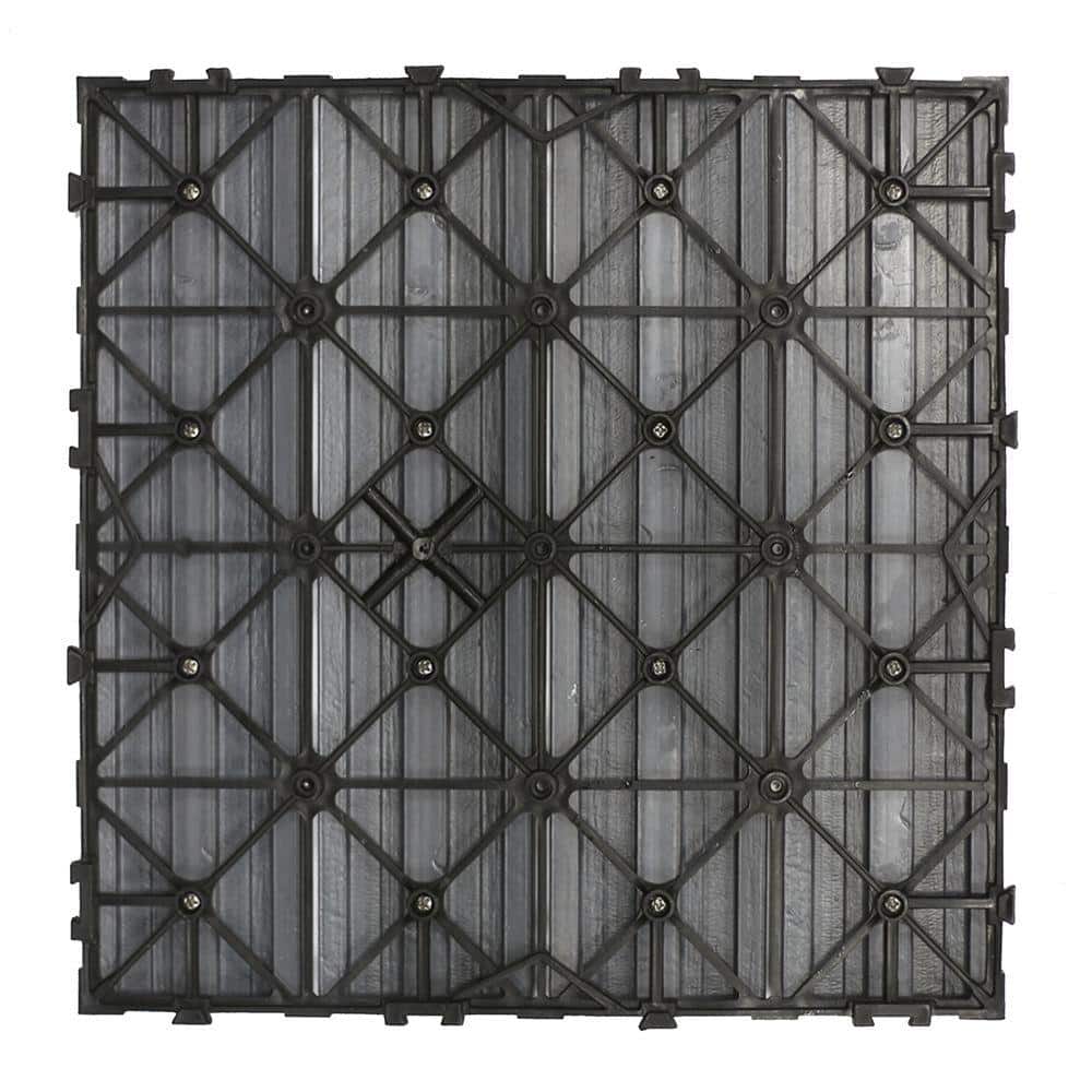 NewTechWood UltraShield Naturale 1 ft. x 1 ft. Quick Deck Outdoor Composite Deck Tile Sample in Westminster Gray