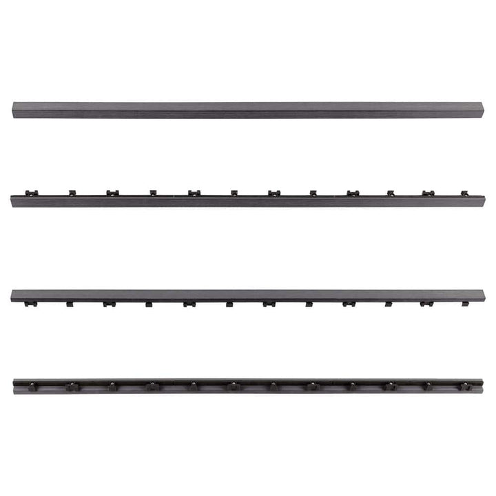 NewTechWood 1/12 ft. x 3 ft. Quick Deck Composite Deck Tile Straight Trim in Westminster Gray (2-Pieces/Box)
