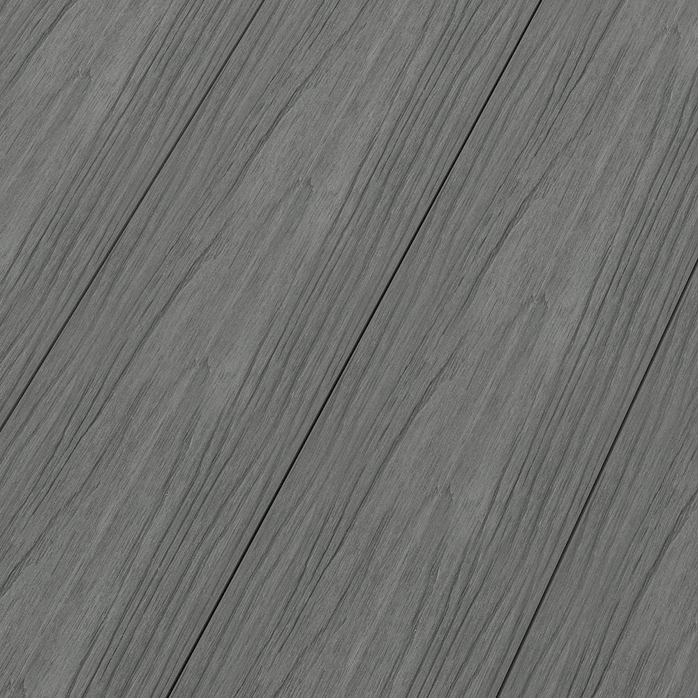NewTechWood UltraShield 0.6 in. x 12 in. x 12 ft. Westminster Gray Fascia Composite Decking Board