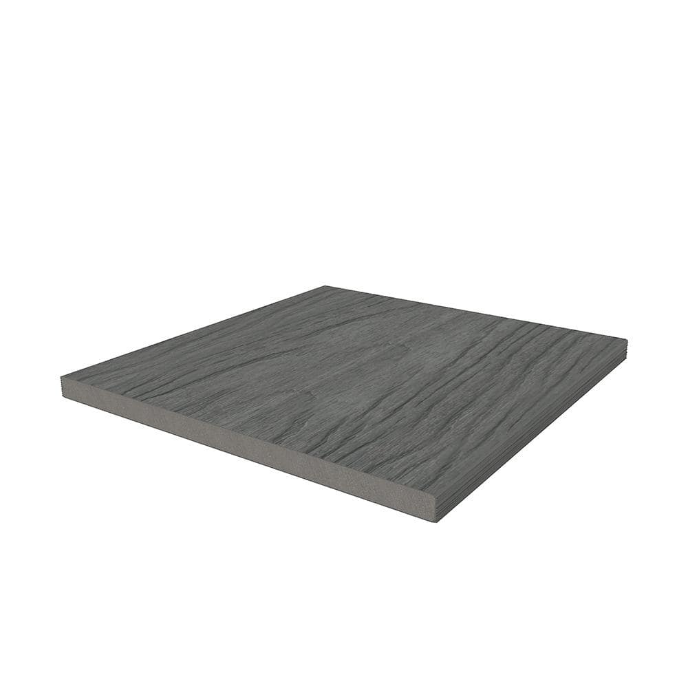 NewTechWood UltraShield 0.6 in. x 12 in. x 12 ft. Westminster Gray Fascia Composite Decking Board