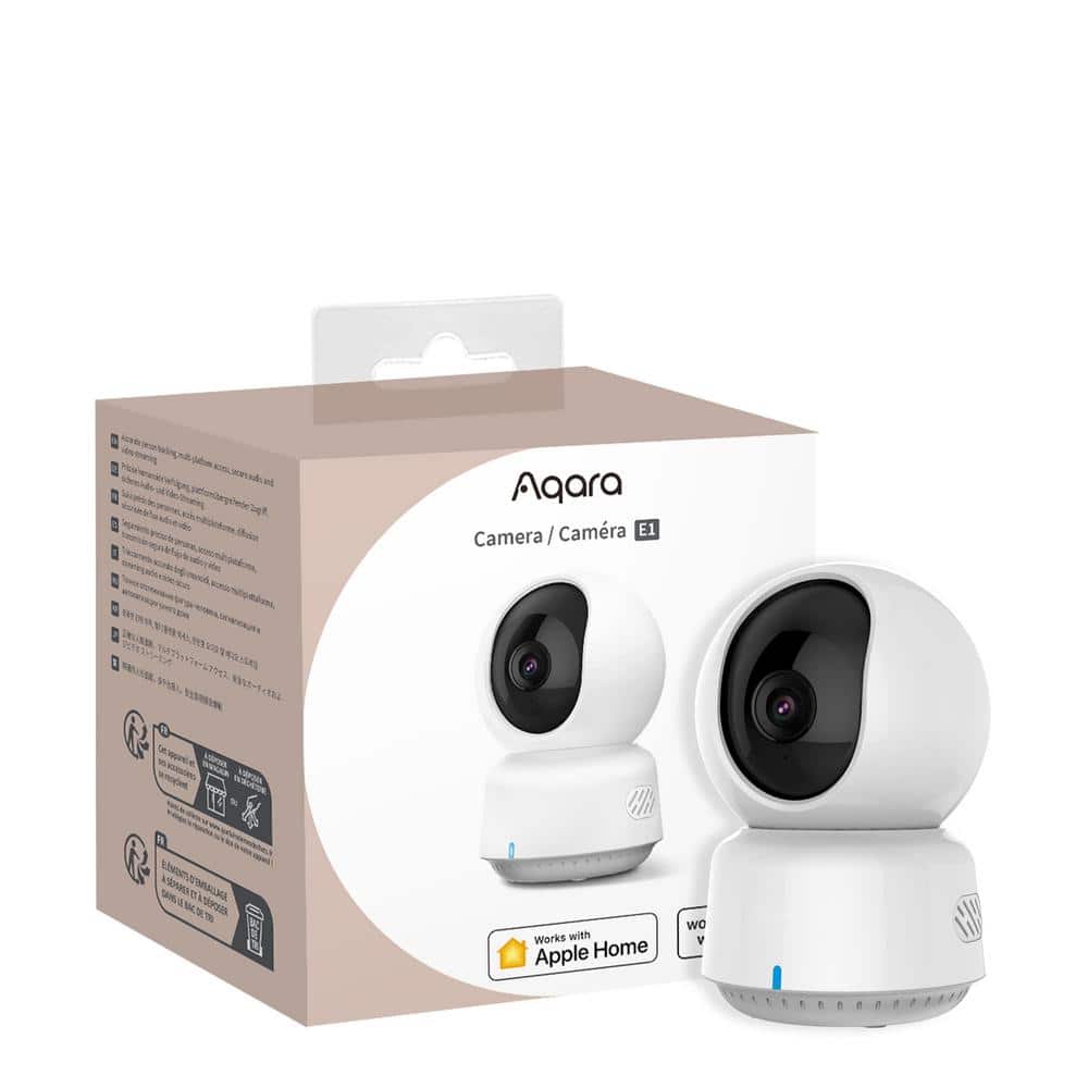 Aqara Camera E1, Home Security Camera with PT Function, Home Automation, Light AI Detection, AqaraHub is required