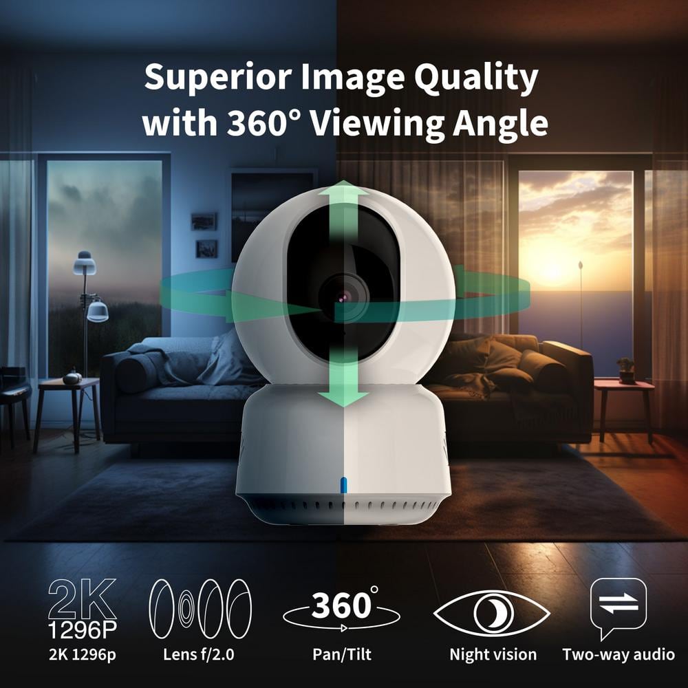 Aqara Camera E1, Home Security Camera with PT Function, Home Automation, Light AI Detection, AqaraHub is required