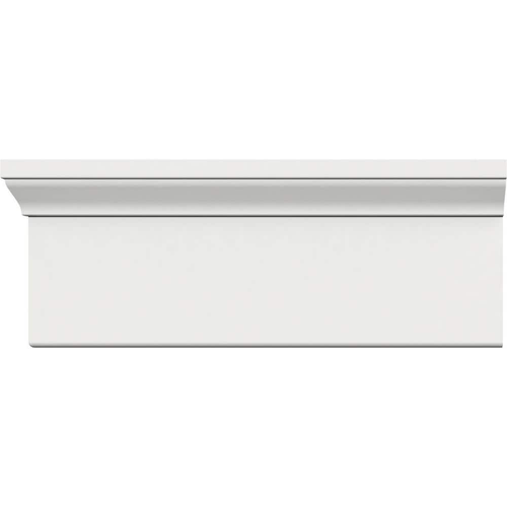 Ekena Millwork 4-1/2 in. x 1-1/4 in. x 96 in. Back Band Casing Moulding, PVC