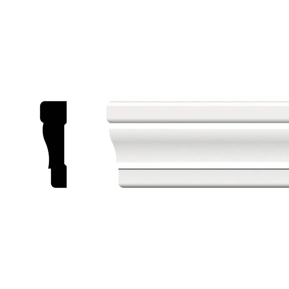 Ekena Millwork 2-1/4 in. x 3/4 in. x 96 in. Colonial Casing Moulding, PVC