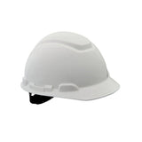 3M Quick Adjusting Ratchet Hard Hat, White Non‑Vented, Pinlock Suspension (CHH-P-W12)
