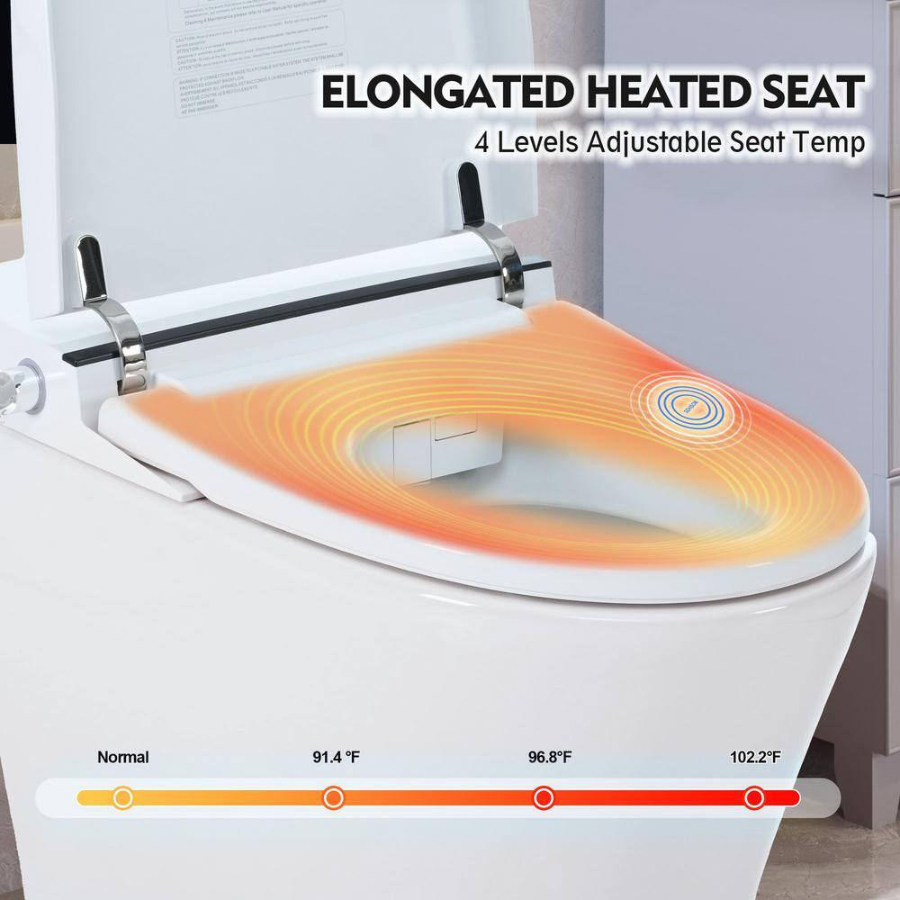 Abruzzo Smart Bidet Toilet with Heated Seat and Foot Sensor Flush