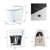 Abruzzo Tankless Elongated Smart Toilet Bidet with Auto Flush and Heated Seat