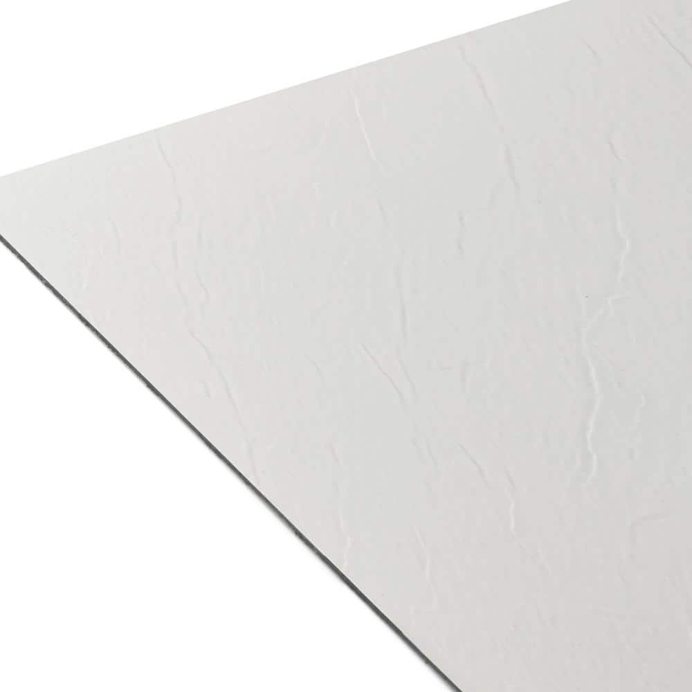 ACHIM Sterling White Solid 12 in. x 12 in. Peel and Stick Vinyl Tile (20 sq. ft. / case)
