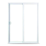 72 in. x 80 in. 50 Series White Vinyl Sliding Patio Door Fixed Panel, Universal Handing
