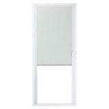 72 in. x 80 in. 50 Series White Vinyl Sliding Patio Door Left-Hand Moving Panel with Blinds