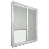 72 in. x 80 in. 50 Series White Vinyl Sliding Patio Door Frame Kit, Universal Handing