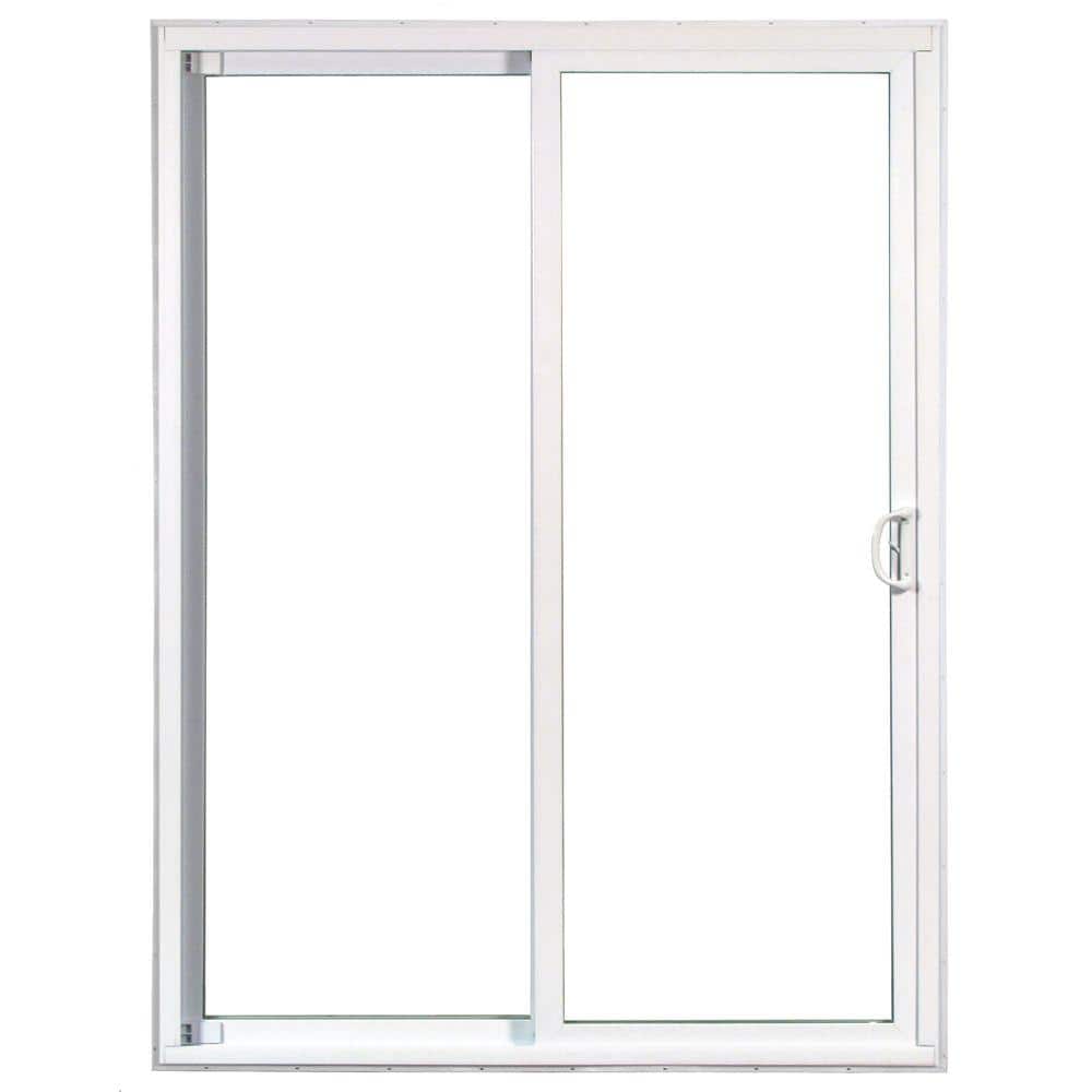 72 in. x 80 in. 50 Series White Vinyl Left-Hand Sliding Patio Door