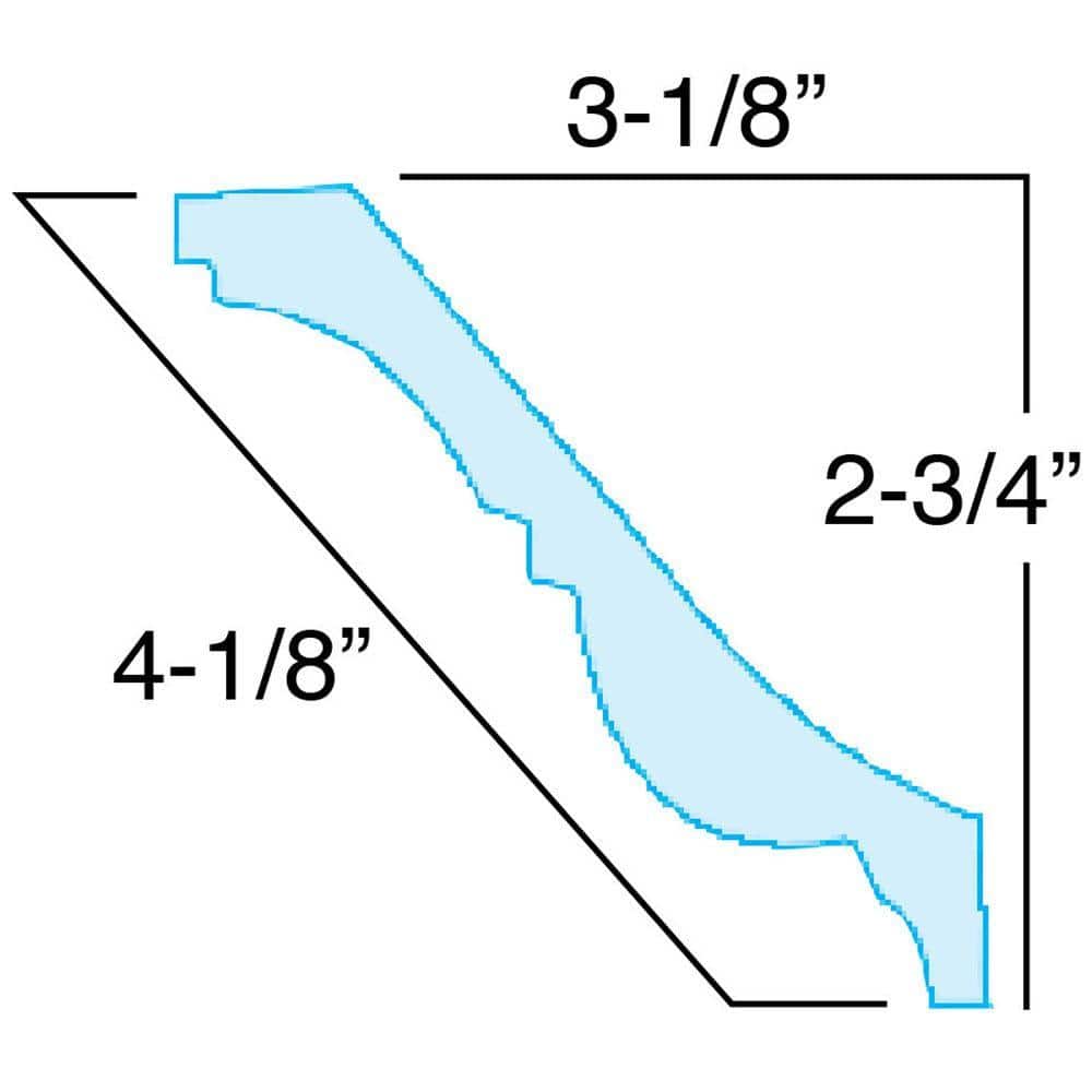American Pro Decor 2-3/4 in. x 3-1/8 in. x 94-1/2 in. Egg and Dart Polyurethane Crown Moulding Pro Pack 31-1/2 LF (4-Pack)