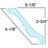 American Pro Decor 2-3/4 in. x 3-1/8 in. x 94-1/2 in. Egg and Dart Polyurethane Crown Moulding Pro Pack 31-1/2 LF (4-Pack)