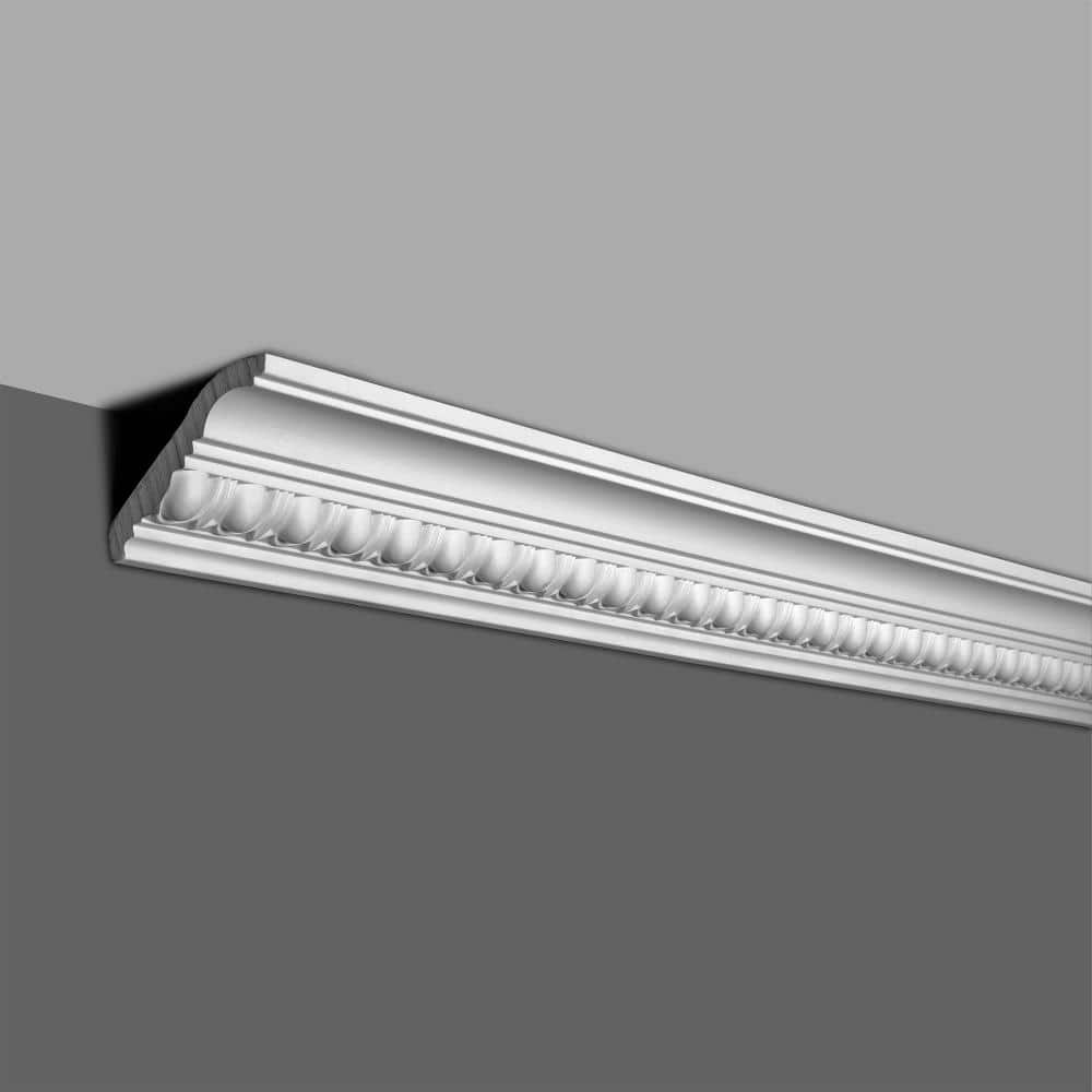 American Pro Decor 2-3/4 in. x 3-1/8 in. x 94-1/2 in. Egg and Dart Polyurethane Crown Moulding Pro Pack 31-1/2 LF (4-Pack)