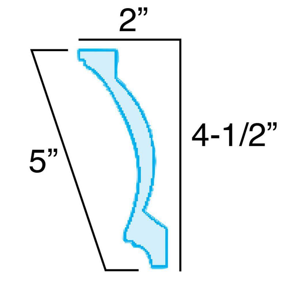 American Pro Decor 4-1/2 in. x 2 in. x 94-1/2 in. Floral Polyurethane Crown Moulding Pro Pack 15-1/2 LF (2-Pack)
