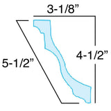 American Pro Decor 4-1/2 in. x 3-1/8 in. x 94-1/2 in. Acanthus Polyurethane Crown Moulding Pro Pack 15-1/2 LF (2-Pack)