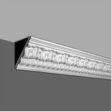 American Pro Decor 4-1/2 in. x 3-15/16 in. x 96 in. Egg and Dart Acanthus Polyurethane Crown Moulding Pro Pack 16 LF (2-Pack)