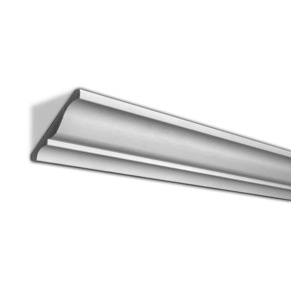 American Pro Decor WM 45 3-3/4 in. x 3-3/4 in. x 96 in. Plain Recycled Polystyrene Crown Moulding Pro Pack 32 LF (4-Pack)