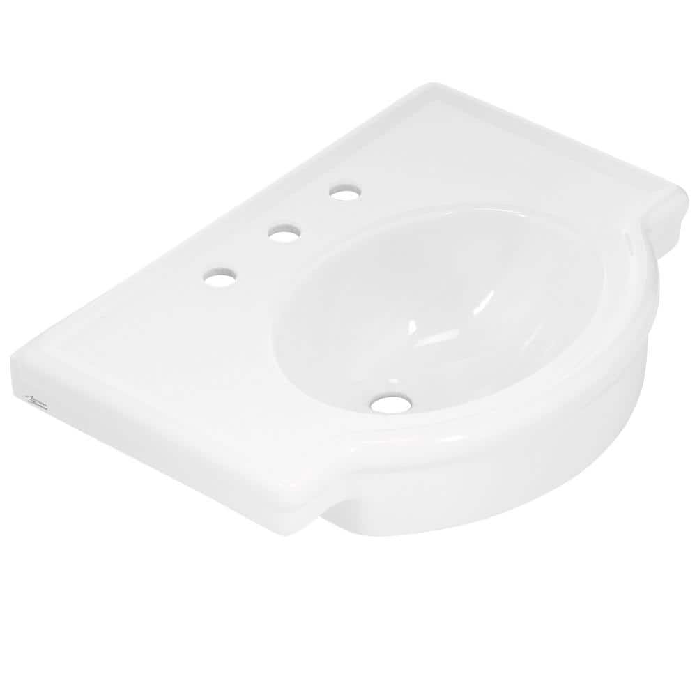 American Standard Retrospect 27 in. W Pedestal Sink Basin in White