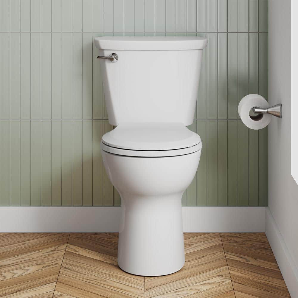 American Standard Cadet White Round Chair Height 2-Piece Toilet, 12-in Rough-In, ADA Compliant