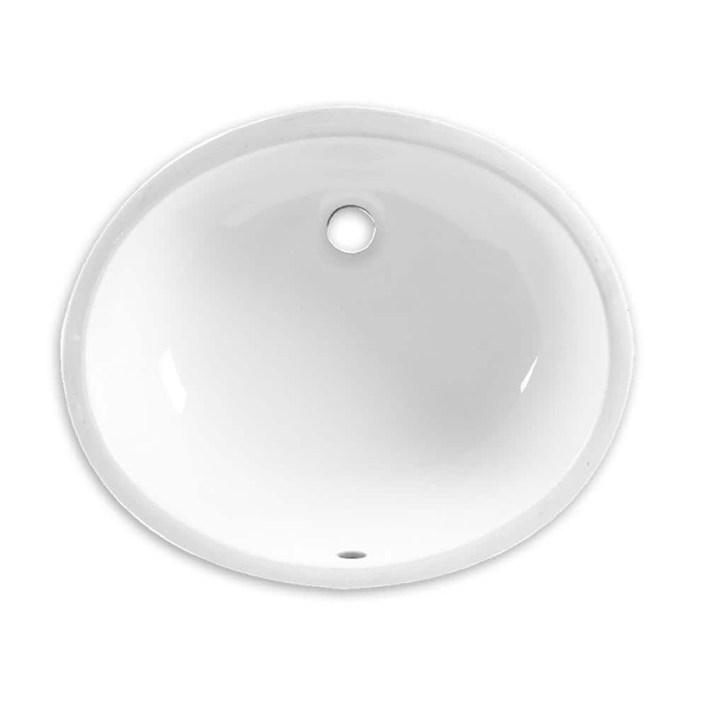 American Standard Ovalyn Undermount Bathroom Sink in White, 17.1 x 14.12 in
