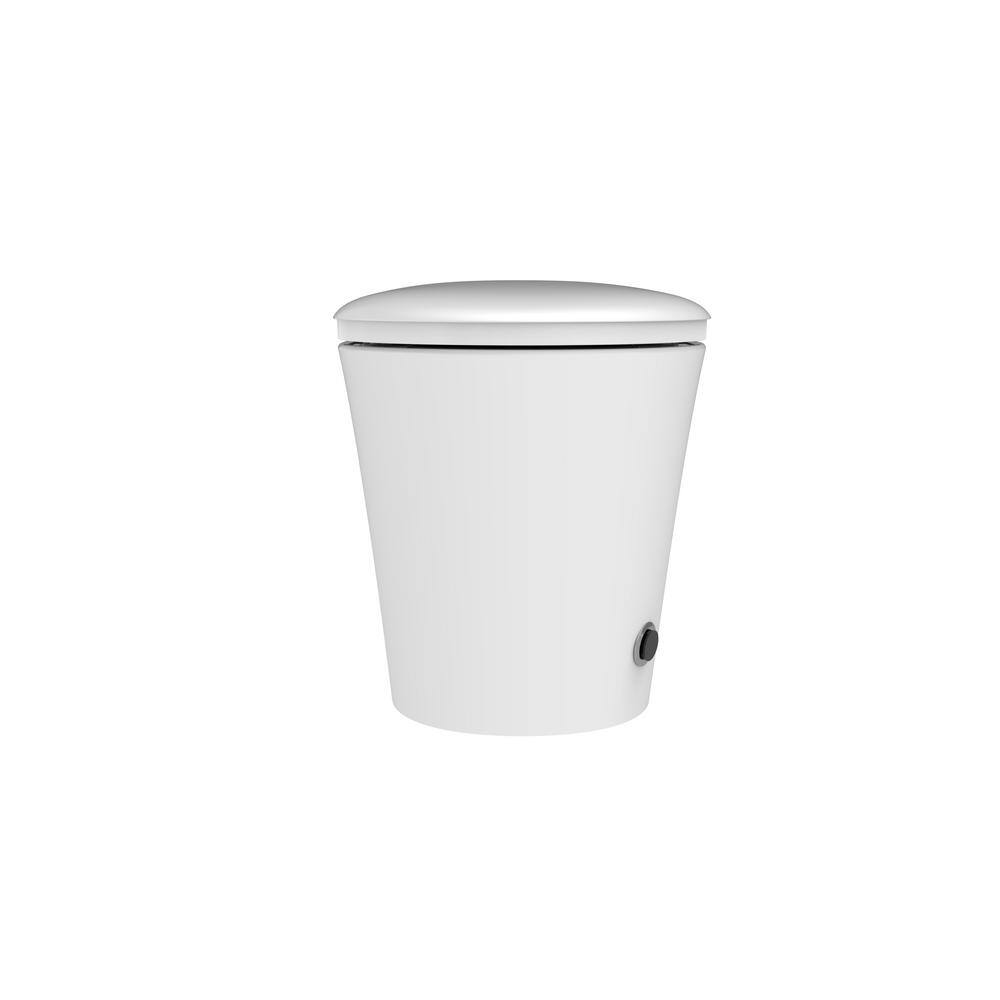 FORCLOVER Elongated Bidet Toilet with Auto Flush, Heated Seat, and Warm Air Dryer - White