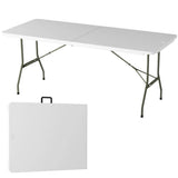 Lavish Home 6 ft. Folding Utility Table with Plastic Tabletop