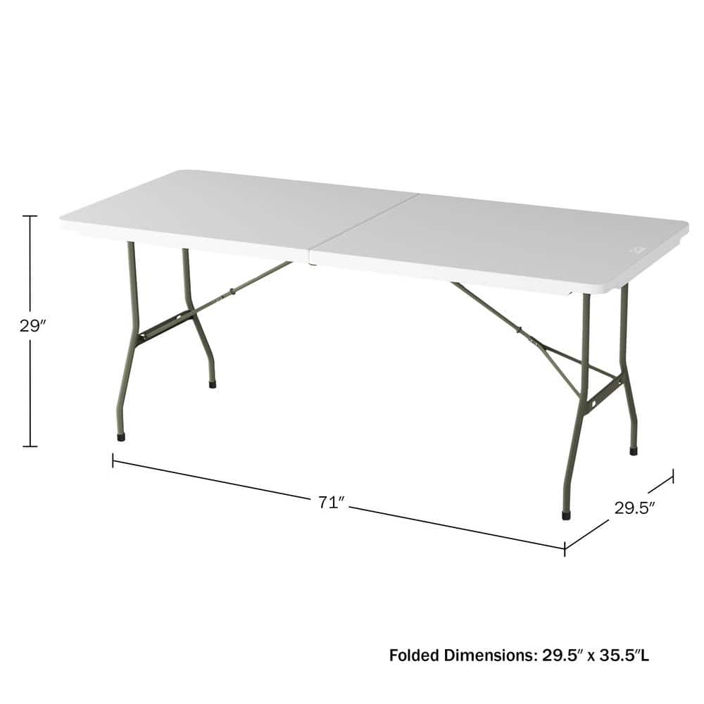 Lavish Home 6 ft. Folding Utility Table with Plastic Tabletop