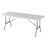 Lavish Home 6 ft. Folding Utility Table with Plastic Tabletop
