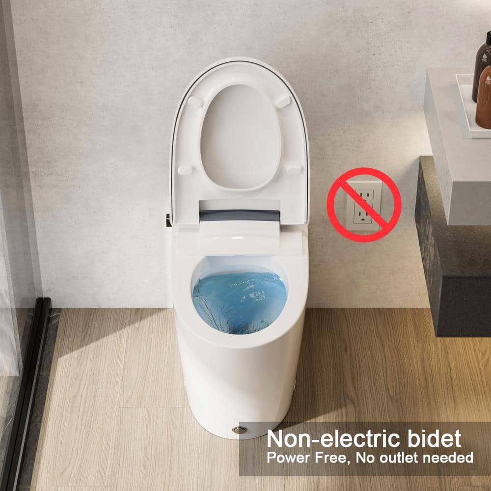 Casta Diva Elongated Non-Electric Bidet Toilet with 1.0 GPF, Rear & Front Wash