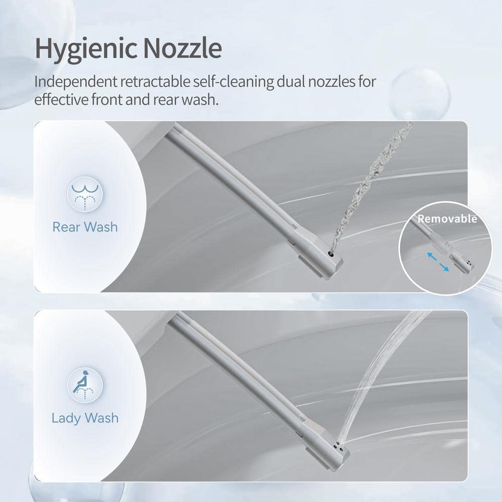 Casta Diva Elongated Non-Electric Bidet Toilet with 1.0 GPF, Rear & Front Wash