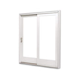 71-1/4 in. x 79-1/2 in. 400 Series White Left-Hand Frenchwood Gliding Patio Door with Pine Interior and ORB Hardware