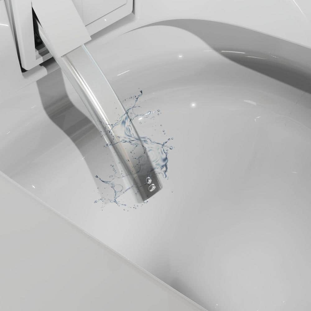 ANGELES HOME Elongated Bidet Toilet with Auto Flush, Soft Close, and Night Light