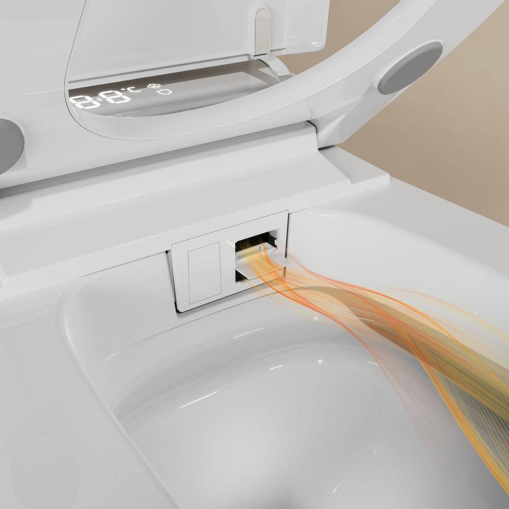 ANGELES HOME Rectangular Bidet Toilet with Auto Open/Close Lid & Night Light