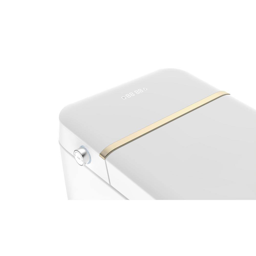 ANGELES HOME Elongated LED Smart Toilet with Automatic Flush and Heated Seat