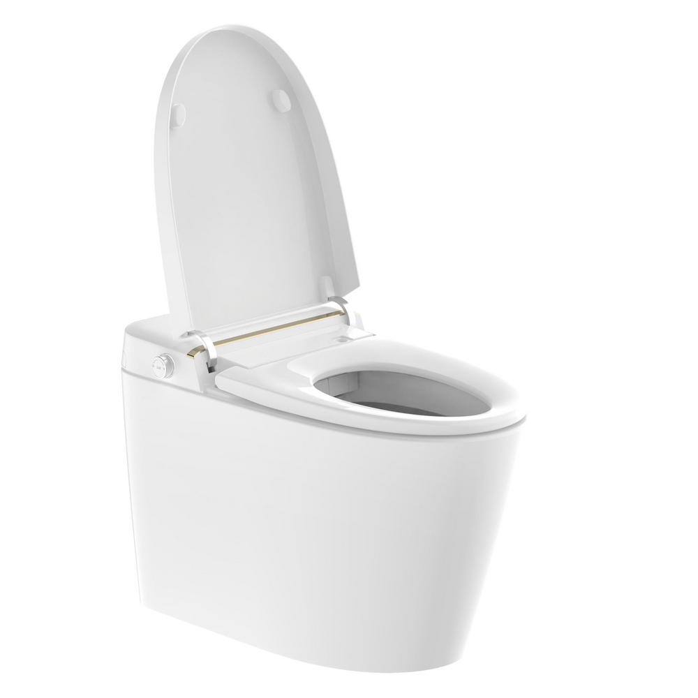 ANGELES HOME Elongated LED Smart Toilet with Automatic Flush and Heated Seat