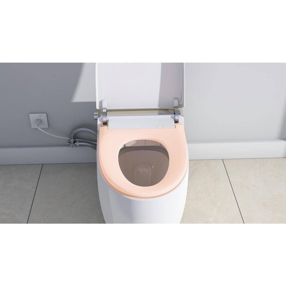ANGELES HOME Elongated LED Smart Toilet with Automatic Flush and Heated Seat