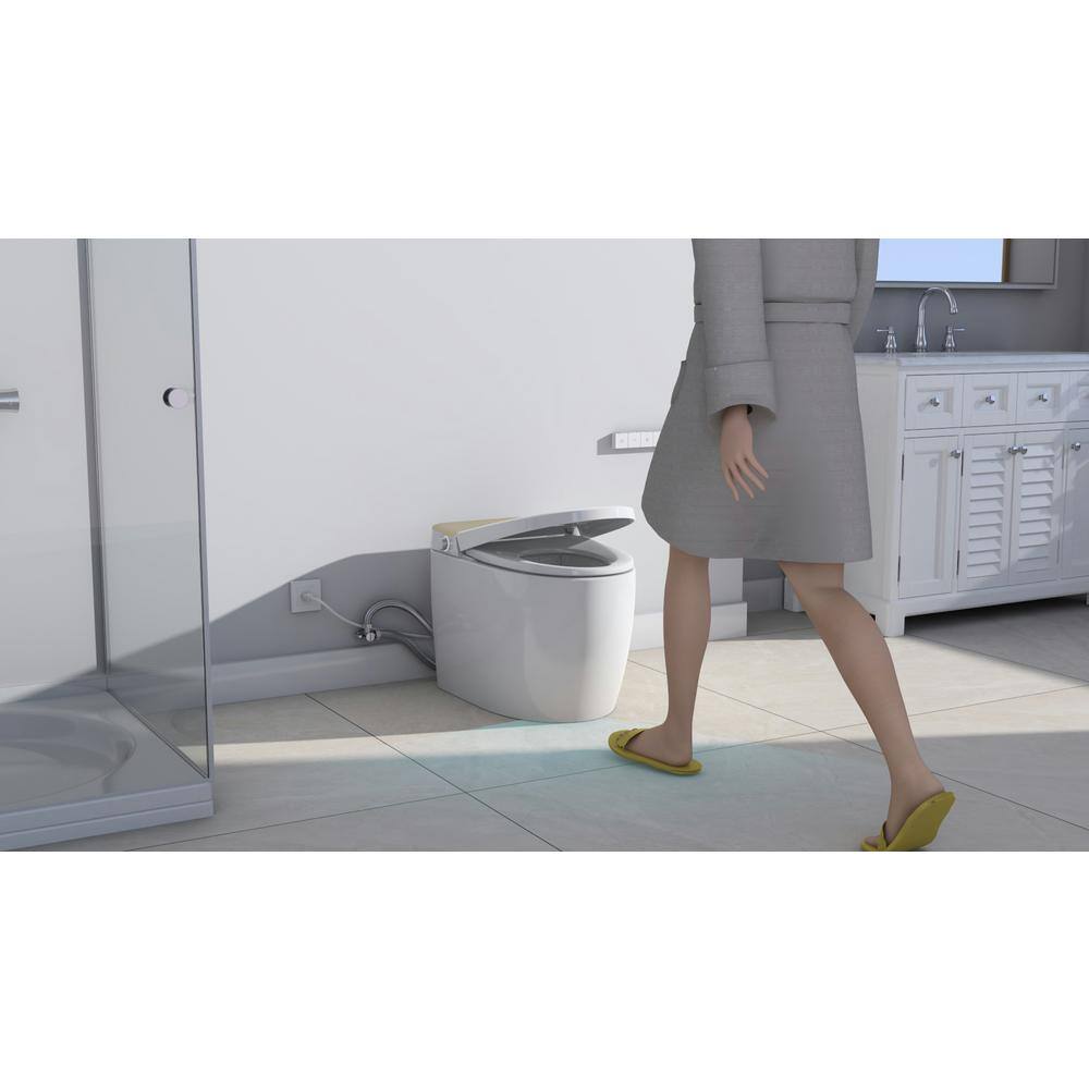 ANGELES HOME Elongated Smart Toilet with Auto Open/Close, Heated Seats, and Remote Control