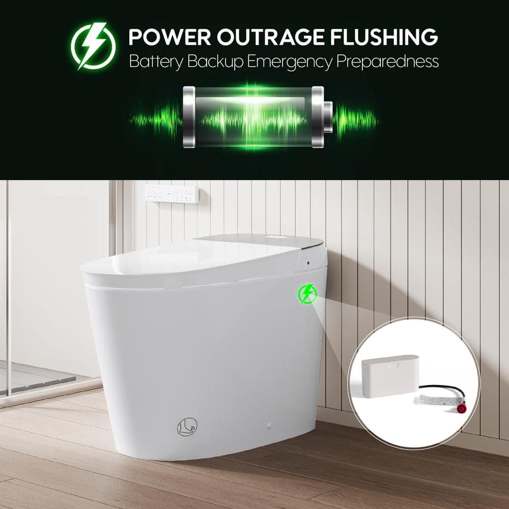 ANGELES HOME Smart Bidet Toilet with Built-in Tank, Auto Flush & UV Sterilization