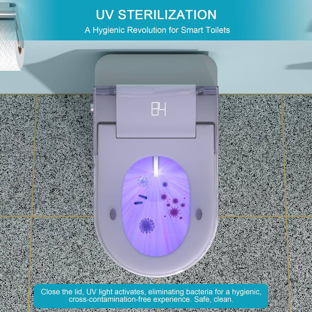 ANGELES HOME Elongated Smart Bidet Toilet with Heated Seat, Foot Sensor, and Smart Remote Control