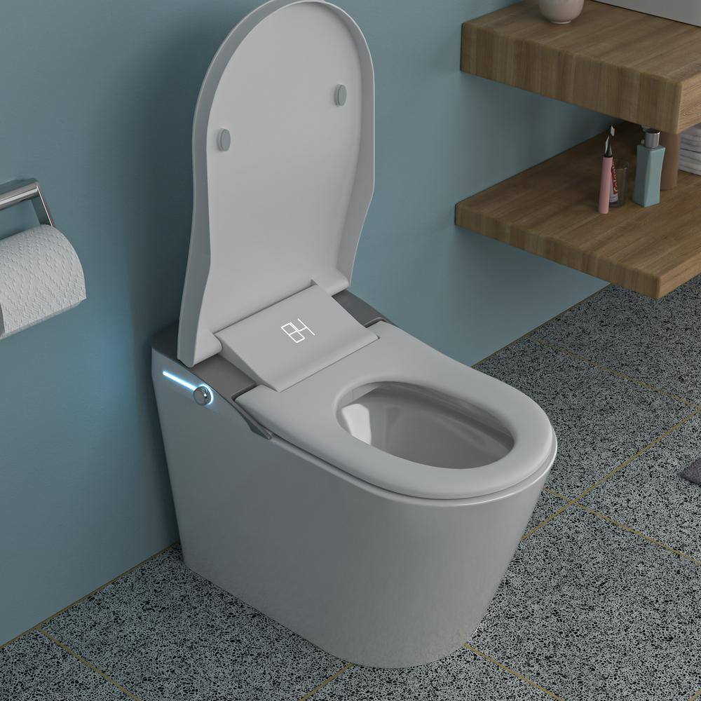 ANGELES HOME Elongated Smart Bidet Toilet with Heated Seat, Foot Sensor, and Smart Remote Control