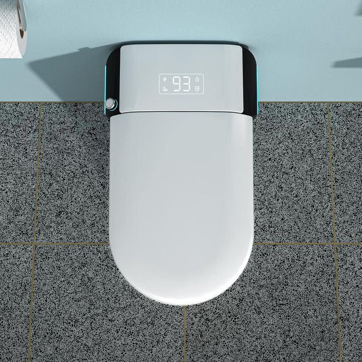 ANGELES HOME Elongated Bidet Toilet 1.28 GPF with Foot Sensor and Auto Flushing