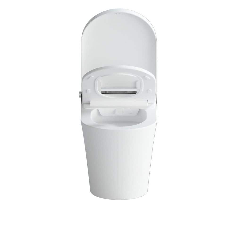 ANGELES HOME Smart Toilet with Integrated Bidet - Auto Open, Heated Seat, Self-Clean Nozzle, Remote Control, Round Bowl