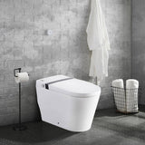 ANGELES HOME Smart Toilet with Integrated Bidet - Auto Open, Heated Seat, Self-Clean Nozzle, Remote Control, Round Bowl