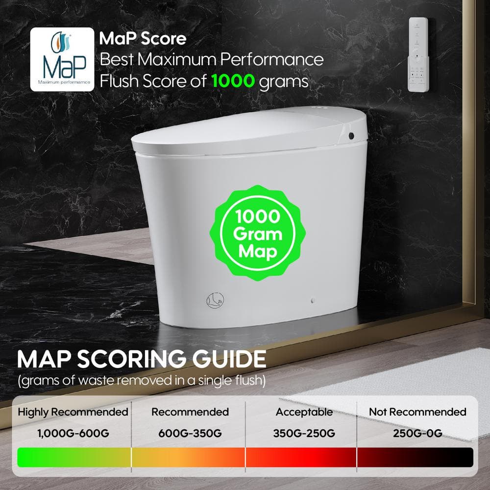 ANGELES HOME Smart Bidet Toilet with Heated Seat and Auto Features