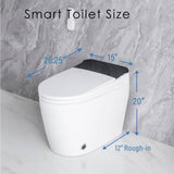 ANGELES HOME Smart Bidet Toilet with Heated Seat and LED Display